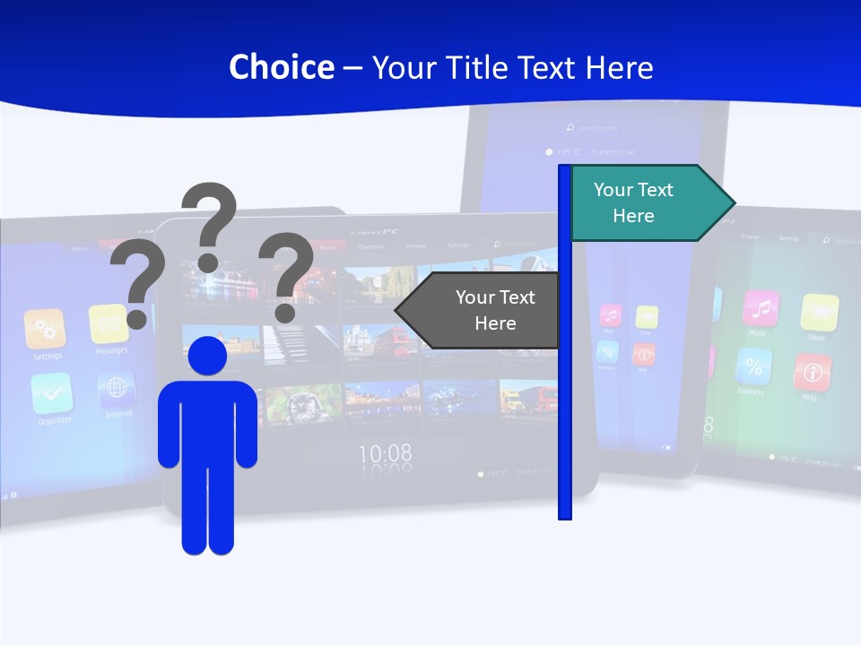 Tablet Cellphone Netbook PowerPoint Template