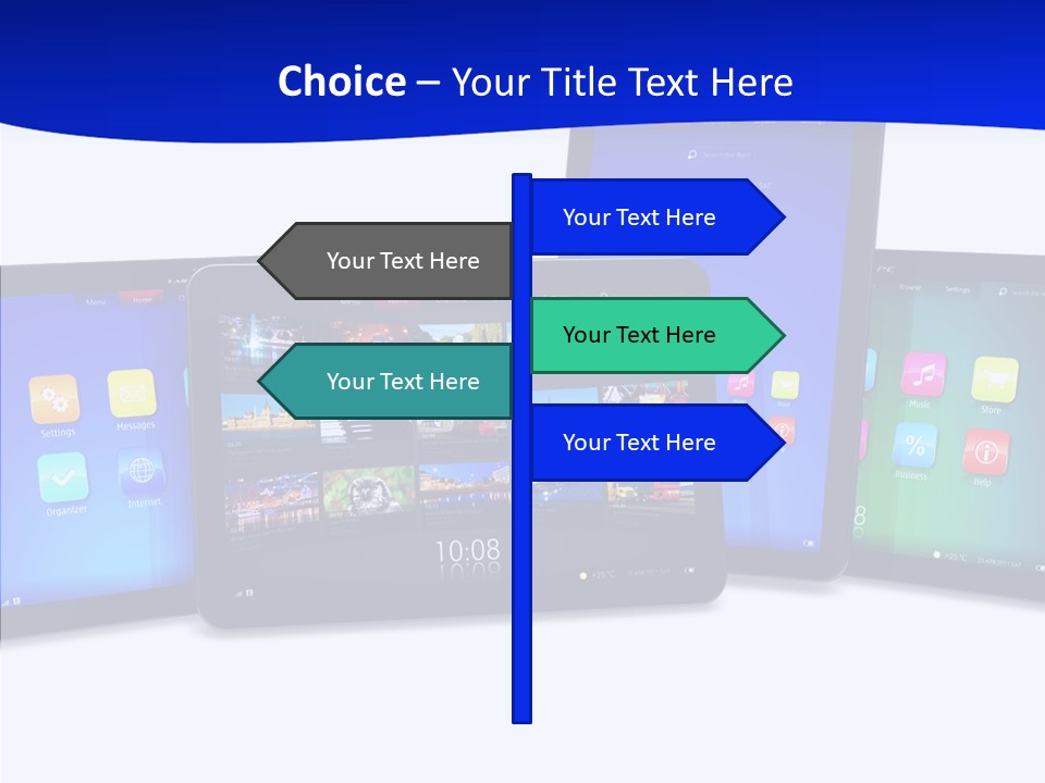 Tablet Cellphone Netbook PowerPoint Template
