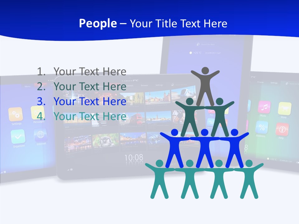 Tablet Cellphone Netbook PowerPoint Template