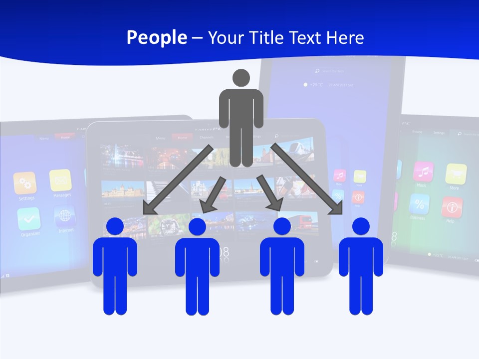 Tablet Cellphone Netbook PowerPoint Template