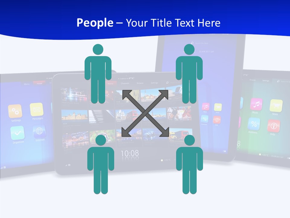 Tablet Cellphone Netbook PowerPoint Template