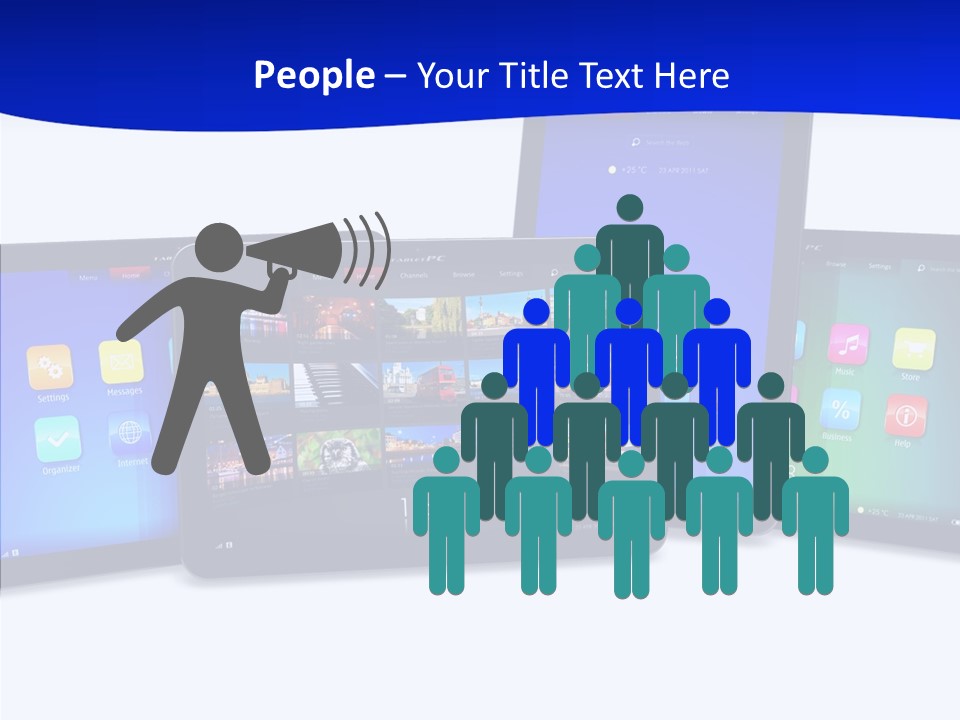 Tablet Cellphone Netbook PowerPoint Template