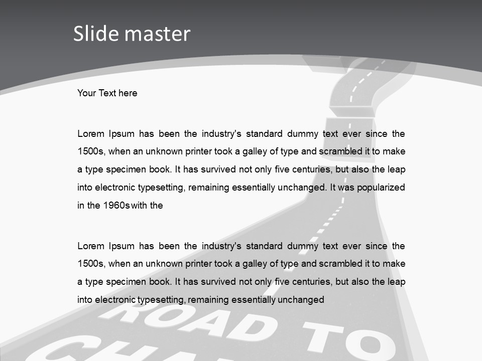 Adapting Pathway Graphic PowerPoint Template