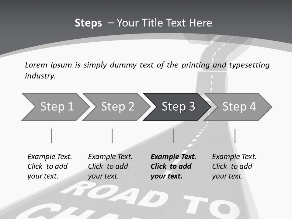 Adapting Pathway Graphic PowerPoint Template
