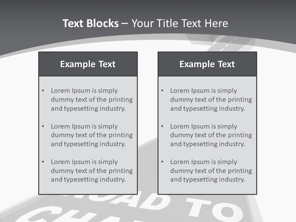 Adapting Pathway Graphic PowerPoint Template