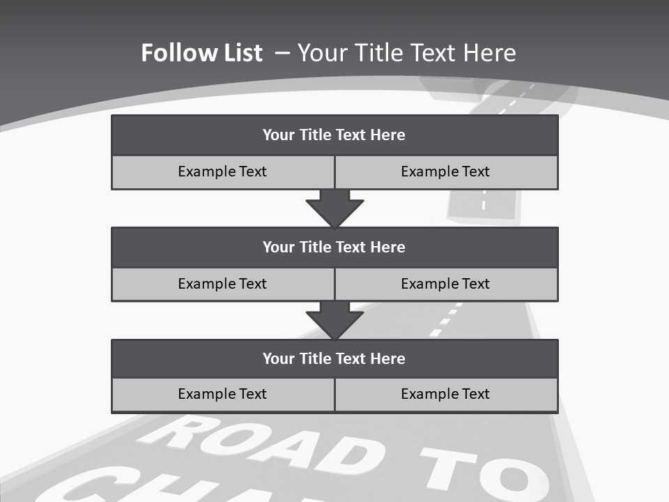 Adapting Pathway Graphic PowerPoint Template