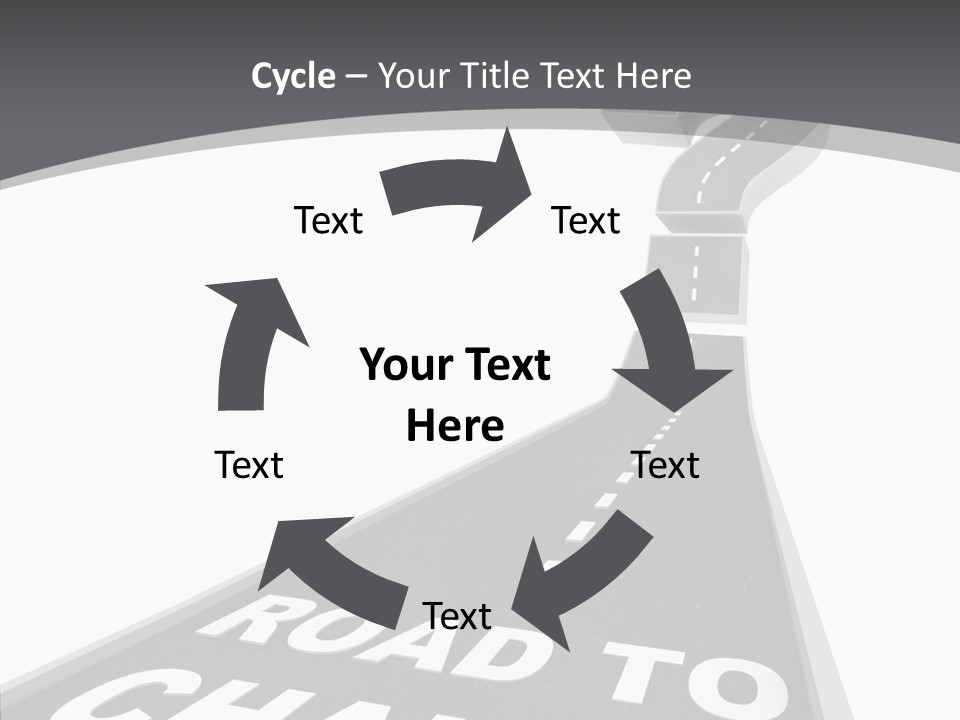 Adapting Pathway Graphic PowerPoint Template