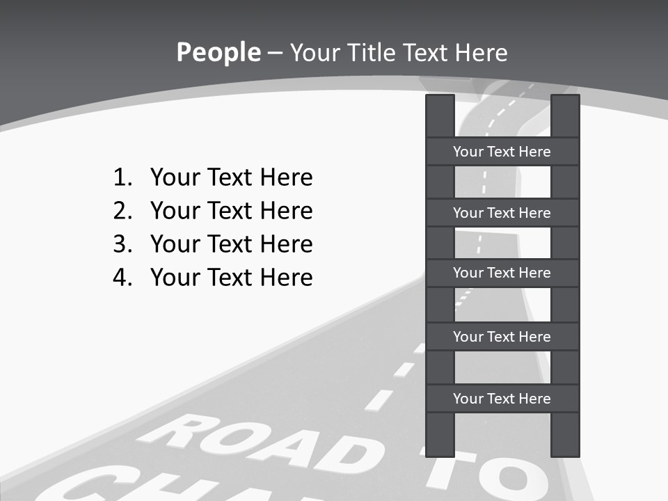Adapting Pathway Graphic PowerPoint Template
