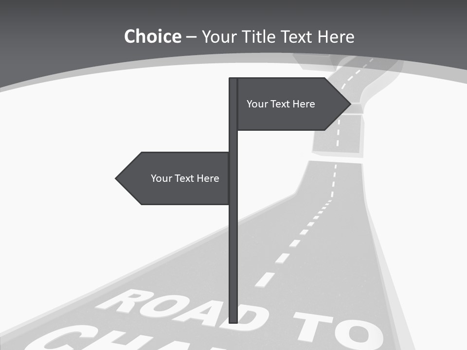 Adapting Pathway Graphic PowerPoint Template