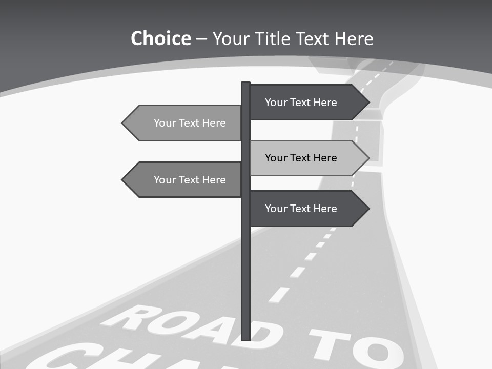 Adapting Pathway Graphic PowerPoint Template