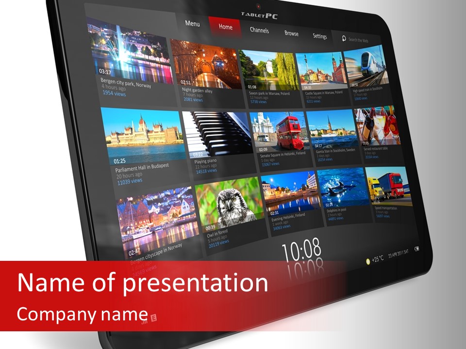 Communicator Concept Glossy PowerPoint Template