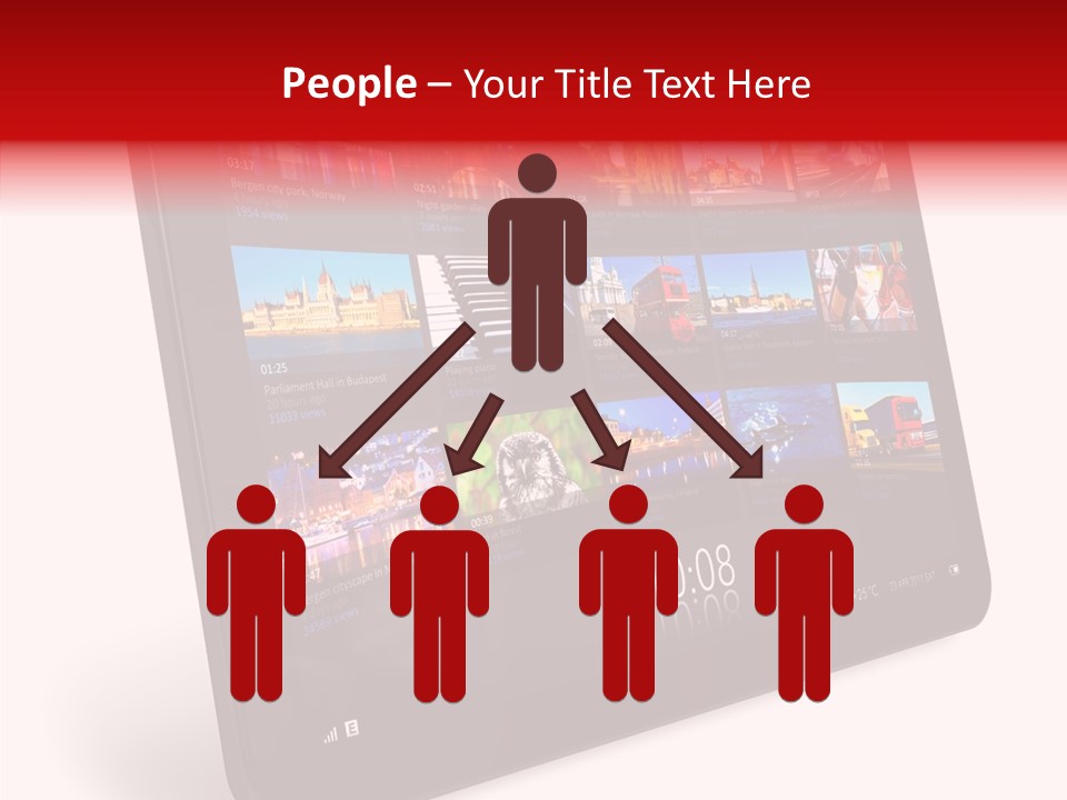 Communicator Concept Glossy PowerPoint Template