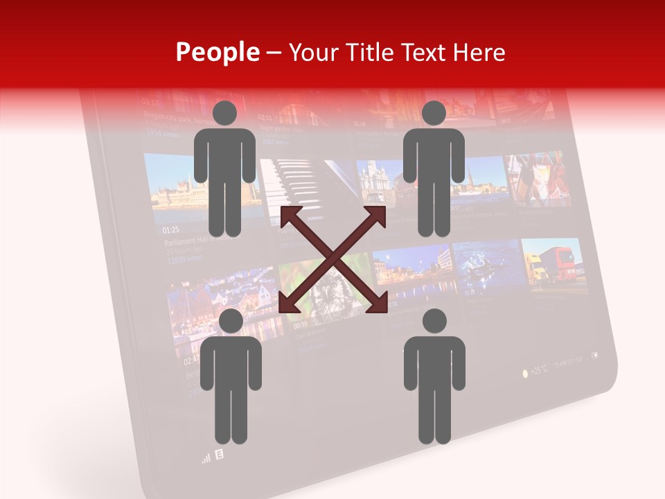 Communicator Concept Glossy PowerPoint Template