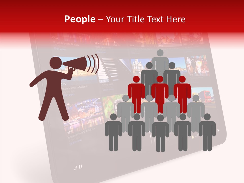 Communicator Concept Glossy PowerPoint Template