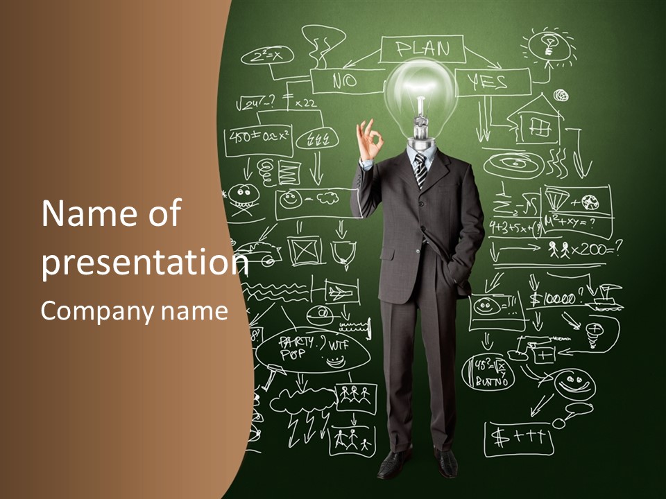 Leader Businessman  PowerPoint Template