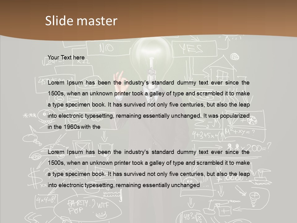 Leader Businessman  PowerPoint Template