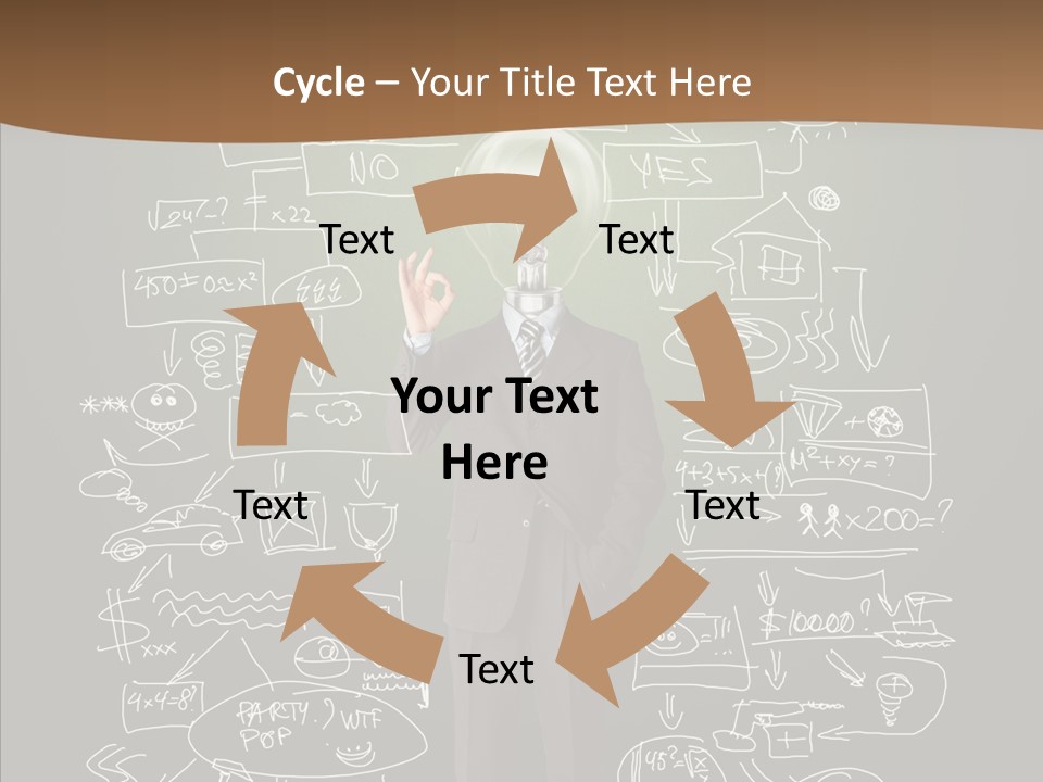 Leader Businessman  PowerPoint Template