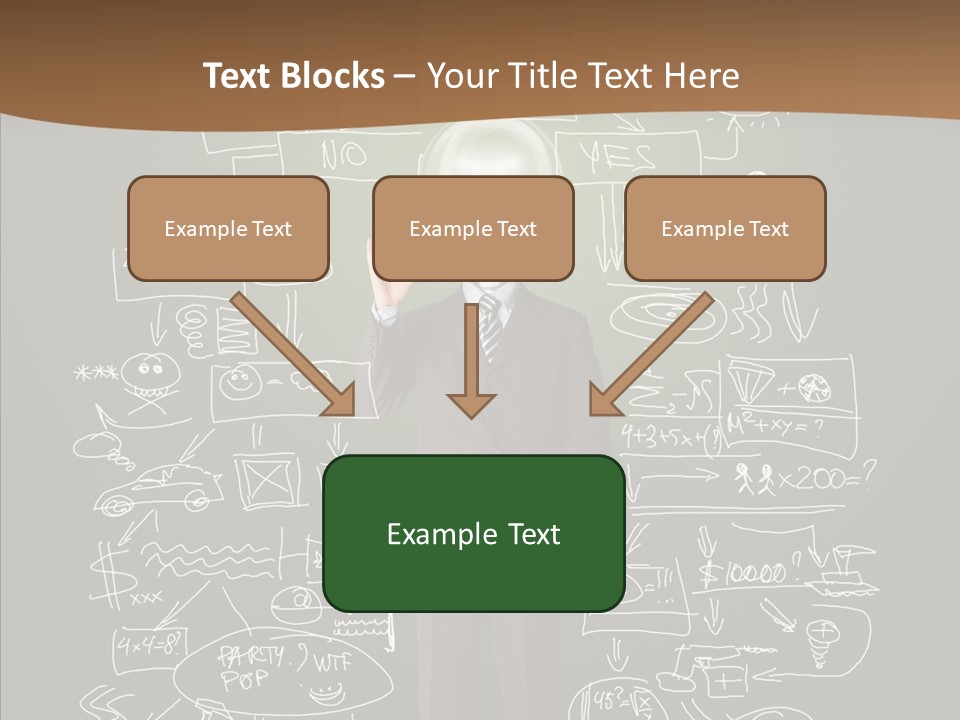 Leader Businessman  PowerPoint Template
