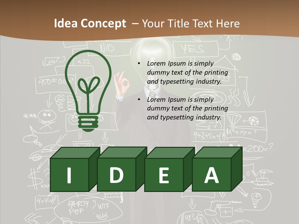 Leader Businessman  PowerPoint Template