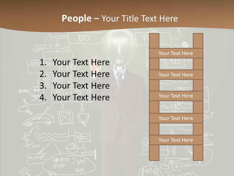 Leader Businessman  PowerPoint Template