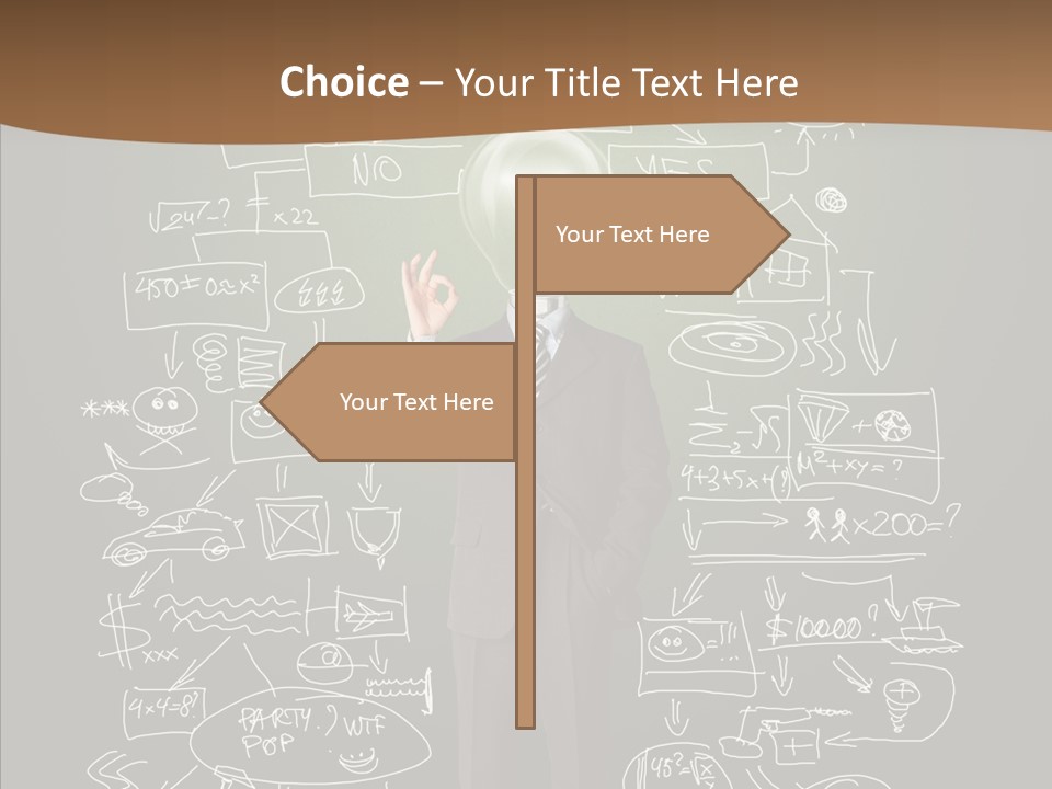 Leader Businessman  PowerPoint Template
