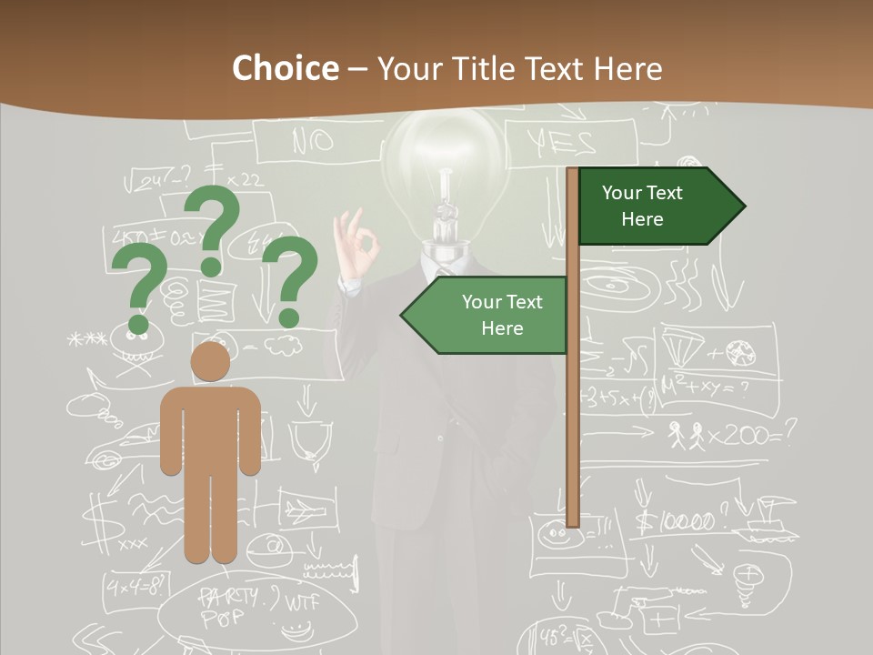 Leader Businessman  PowerPoint Template