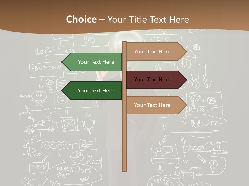 Leader Businessman  PowerPoint Template