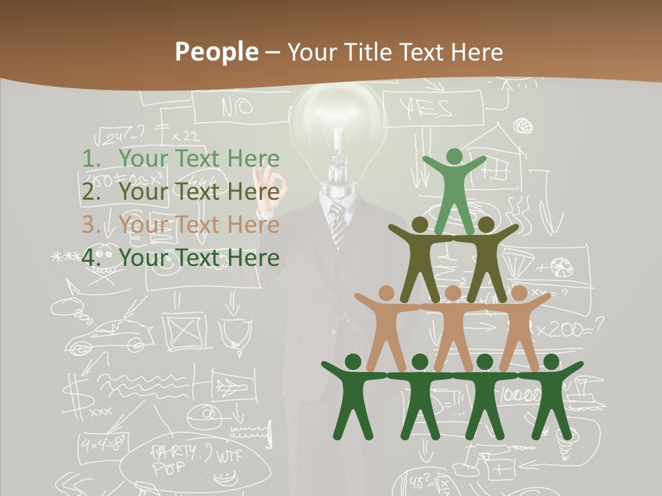 Leader Businessman  PowerPoint Template