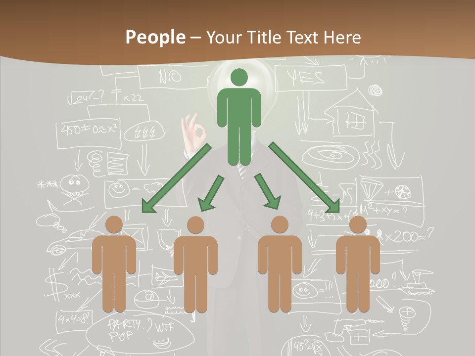 Leader Businessman  PowerPoint Template