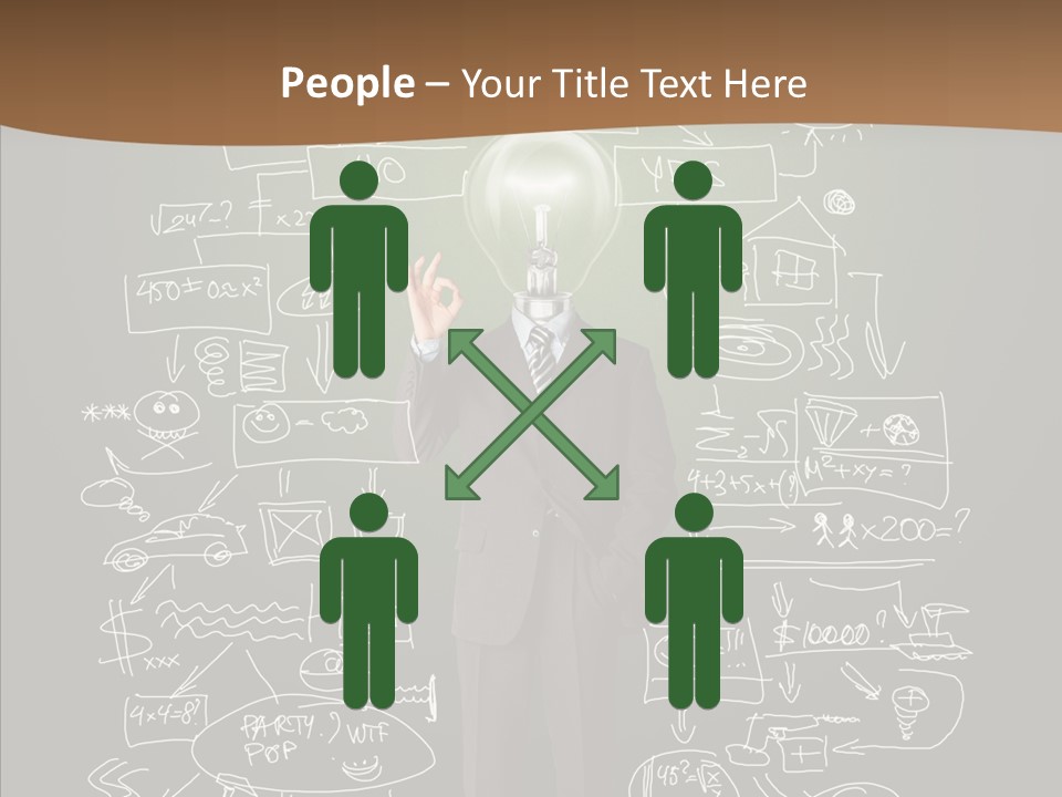 Leader Businessman  PowerPoint Template