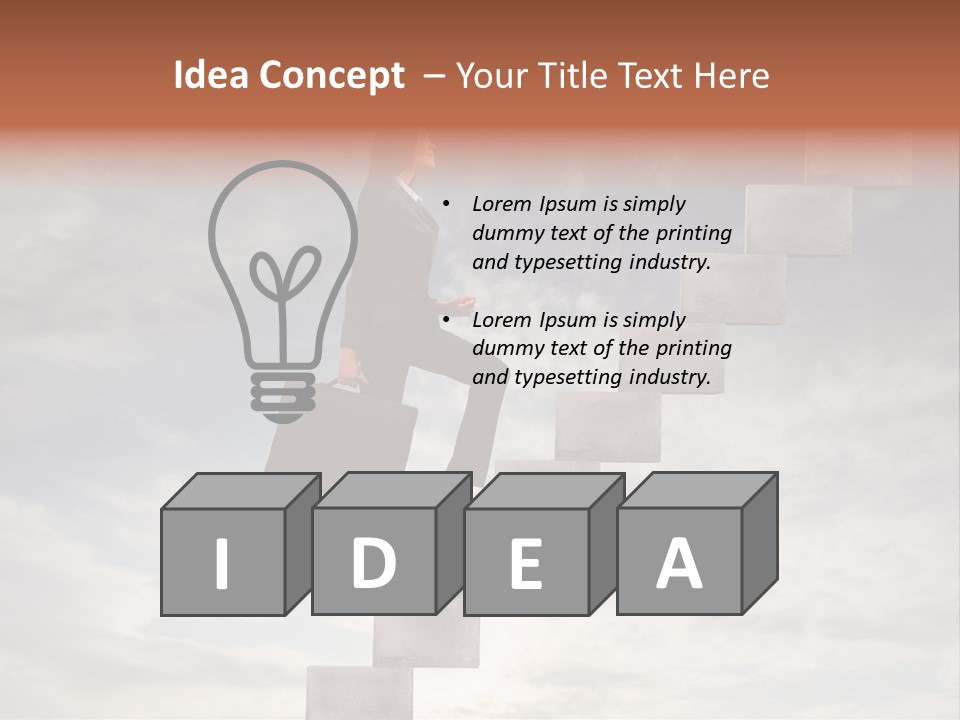 Girl Outdoor Win PowerPoint Template