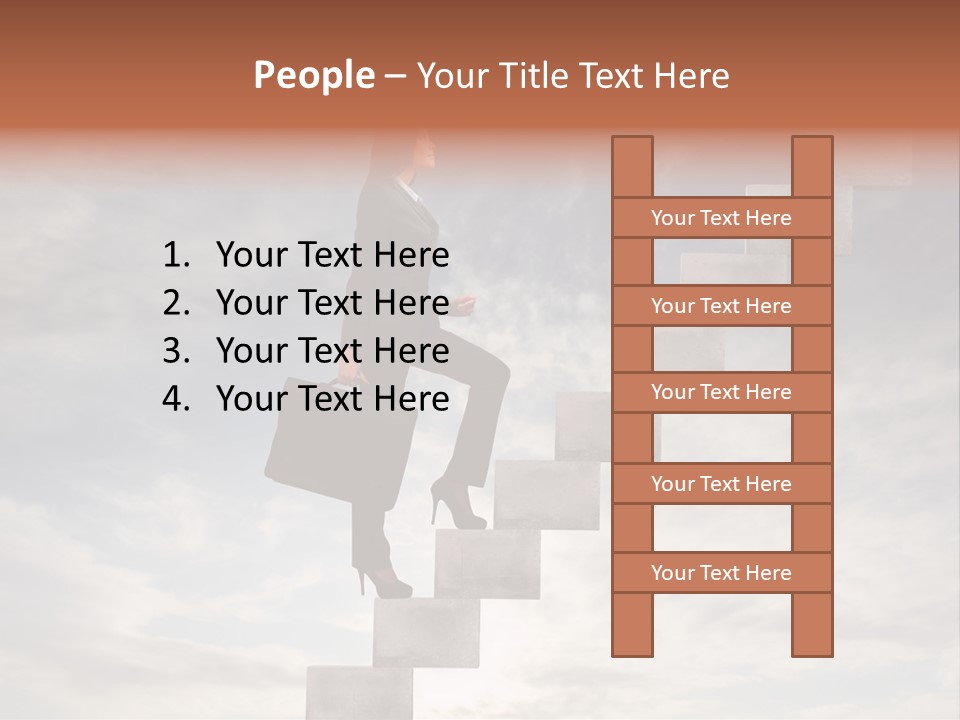 Girl Outdoor Win PowerPoint Template