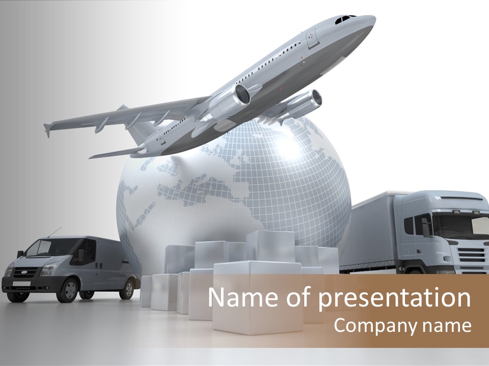 Express Parcel World PowerPoint Template