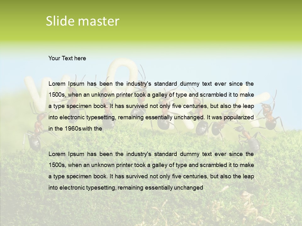 Teamwork Sky Animals PowerPoint Template