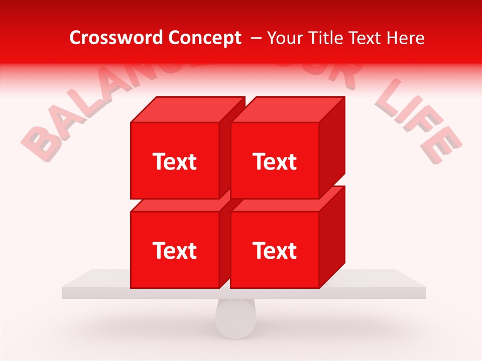 A Person Standing On Top Of A Table With The Words Balance Your Life PowerPoint Template