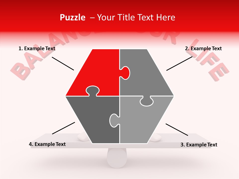 A Person Standing On Top Of A Table With The Words Balance Your Life PowerPoint Template