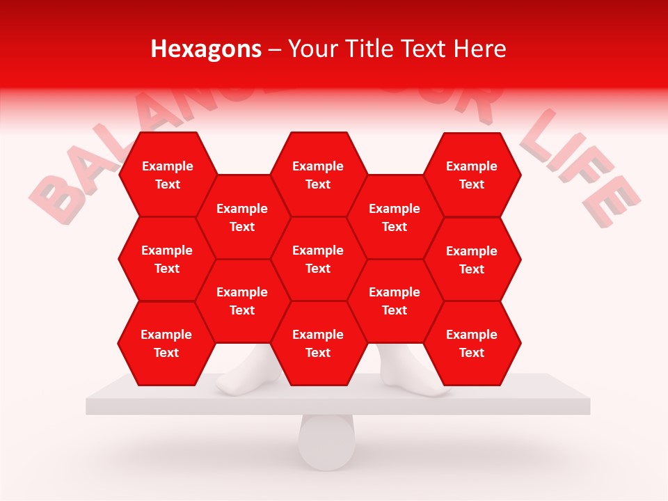 A Person Standing On Top Of A Table With The Words Balance Your Life PowerPoint Template