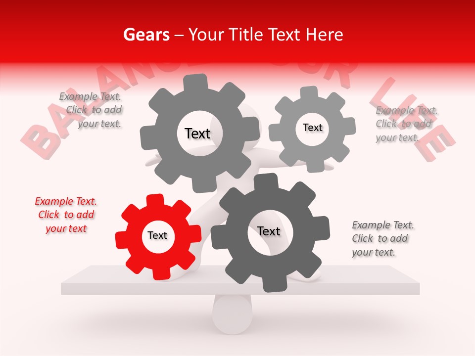 A Person Standing On Top Of A Table With The Words Balance Your Life PowerPoint Template