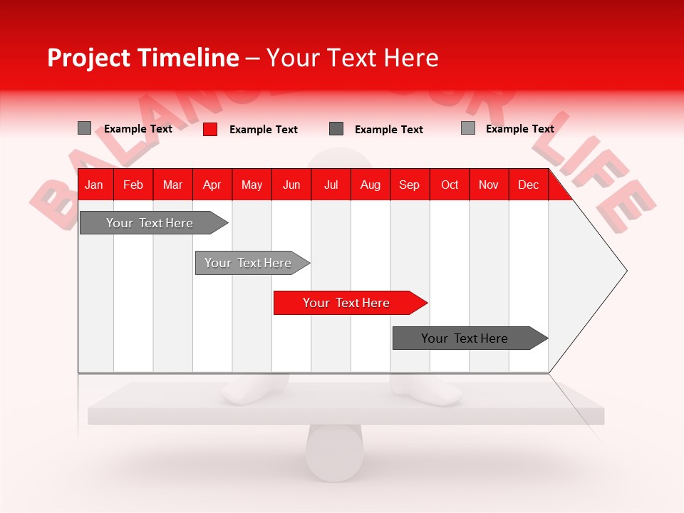 A Person Standing On Top Of A Table With The Words Balance Your Life PowerPoint Template