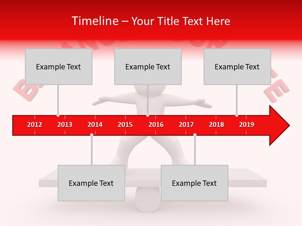 A Person Standing On Top Of A Table With The Words Balance Your Life PowerPoint Template