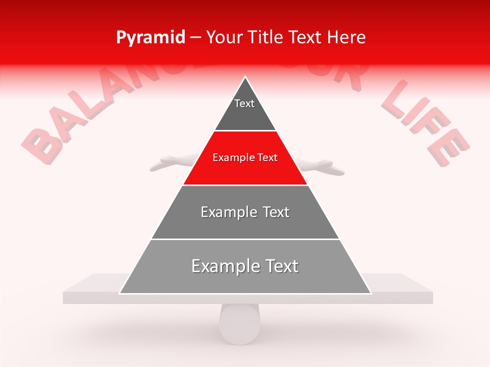 A Person Standing On Top Of A Table With The Words Balance Your Life PowerPoint Template