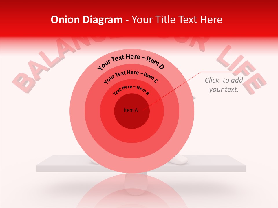 A Person Standing On Top Of A Table With The Words Balance Your Life PowerPoint Template