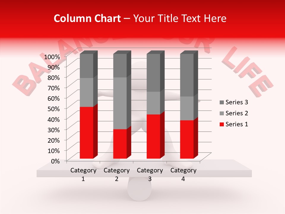 A Person Standing On Top Of A Table With The Words Balance Your Life PowerPoint Template