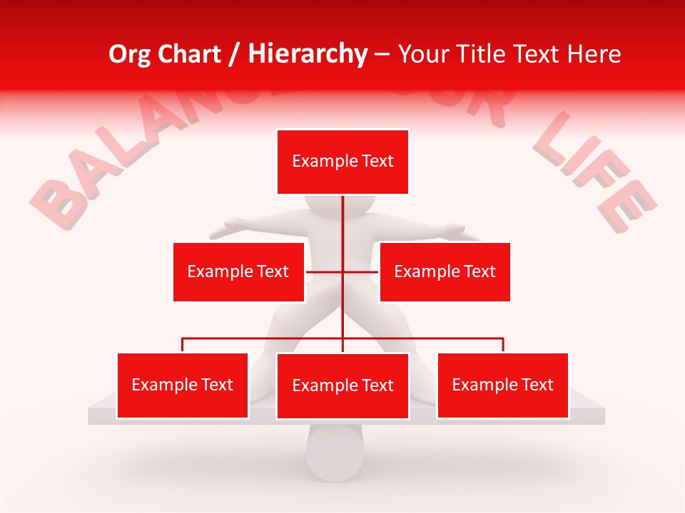 A Person Standing On Top Of A Table With The Words Balance Your Life PowerPoint Template