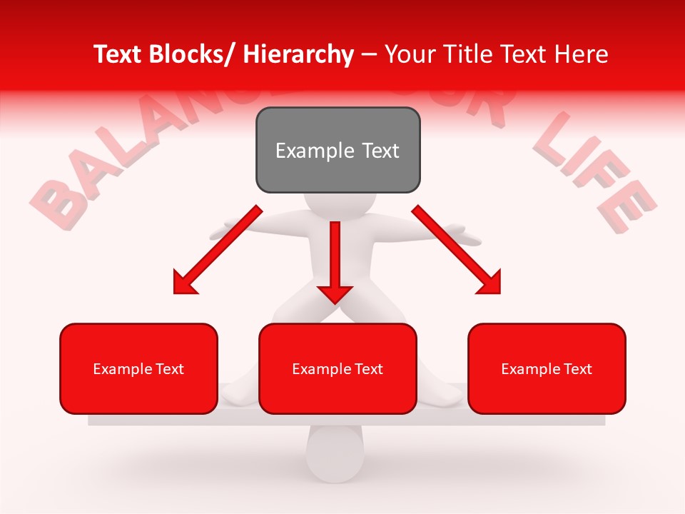 A Person Standing On Top Of A Table With The Words Balance Your Life PowerPoint Template