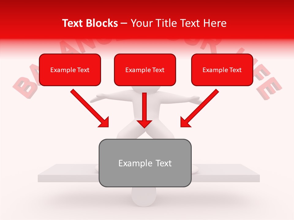 A Person Standing On Top Of A Table With The Words Balance Your Life PowerPoint Template