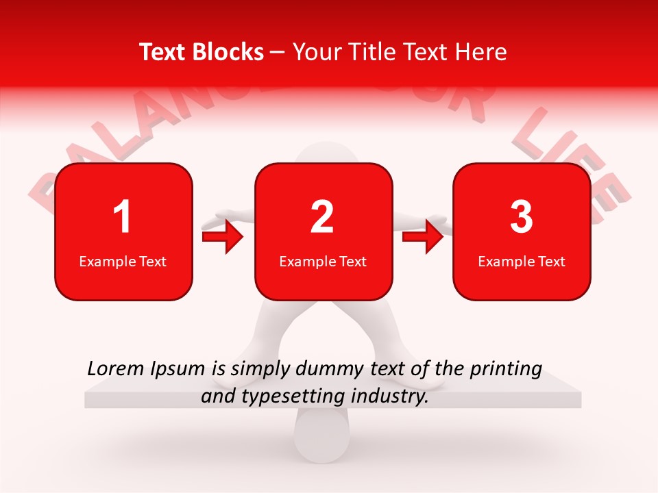 A Person Standing On Top Of A Table With The Words Balance Your Life PowerPoint Template