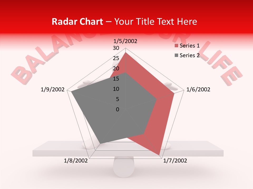 A Person Standing On Top Of A Table With The Words Balance Your Life PowerPoint Template