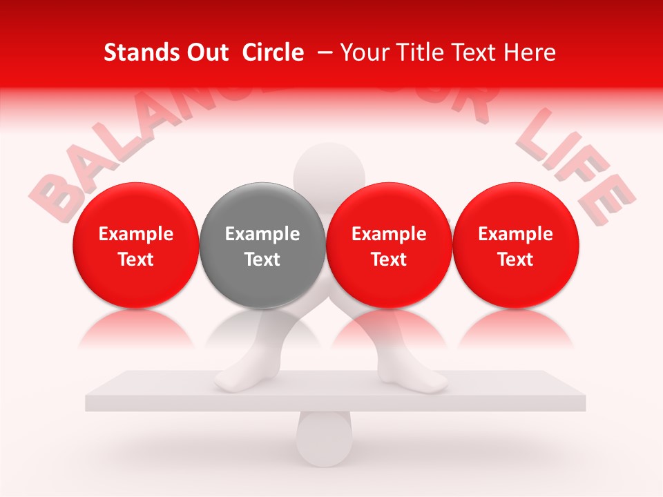 A Person Standing On Top Of A Table With The Words Balance Your Life PowerPoint Template