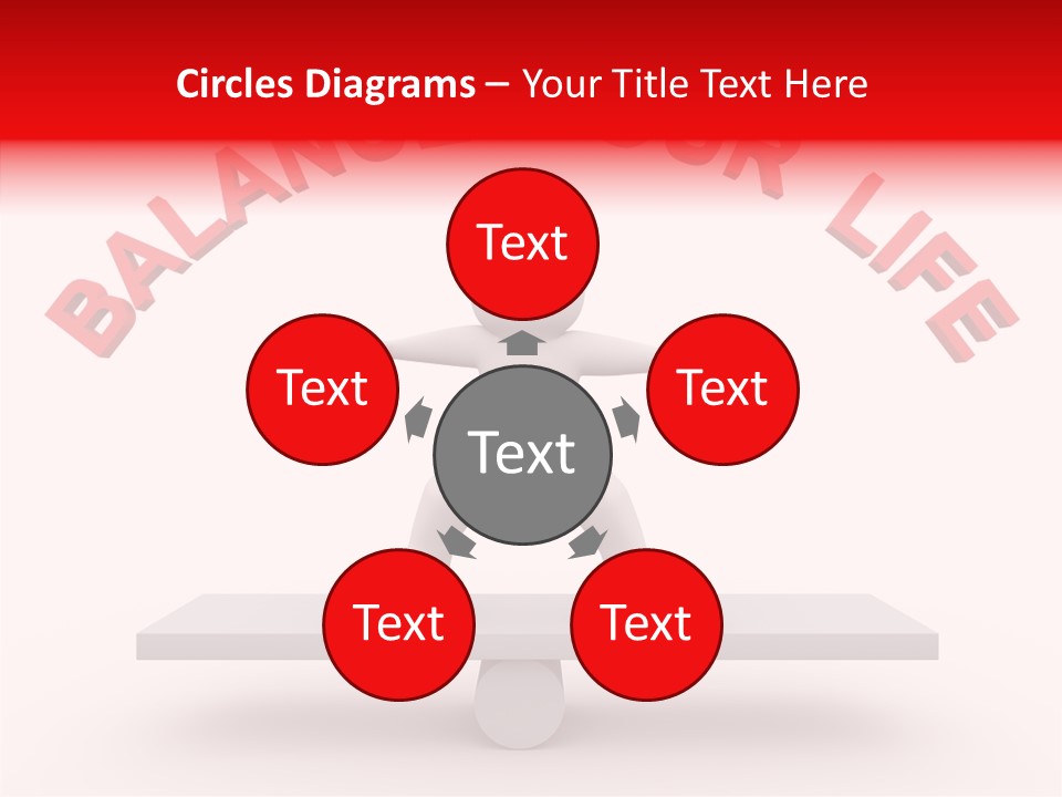 A Person Standing On Top Of A Table With The Words Balance Your Life PowerPoint Template